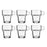 Cup Stackable Transparent Glass 270 ml (24 Units)