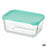 Lunch box Snow 790 ml Green Transparent Glass Polyethylene (12 Units)
