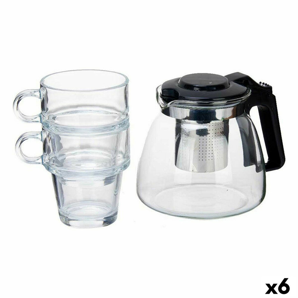 Tea Set 900 ml Transparent Plastic Glass (6 Units)
