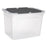 Storage Box with Lid 48 L Transparent Anthracite (6 Units)