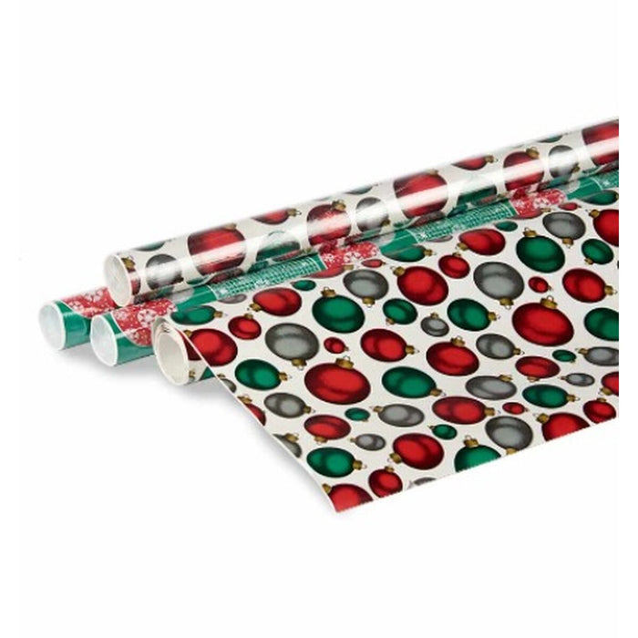 Gift Wrap 70 x 200 cm Christmas Baubles Multicolour (50 Units)