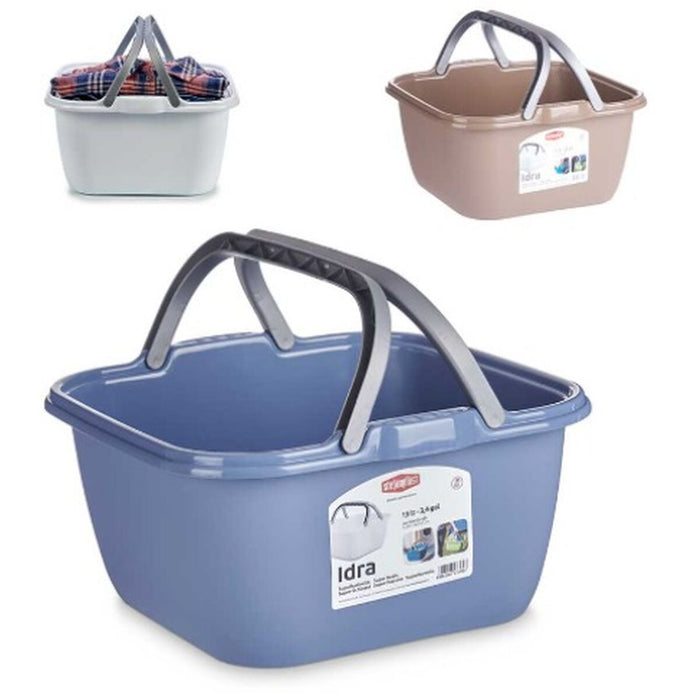 Multi-purpose basket Stefanplast With handles Plastic 13 L (48 Units)