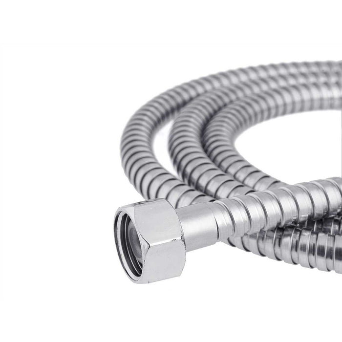 A shower head with a hose to direct the flow 2 m Silver Metal (12 Units)