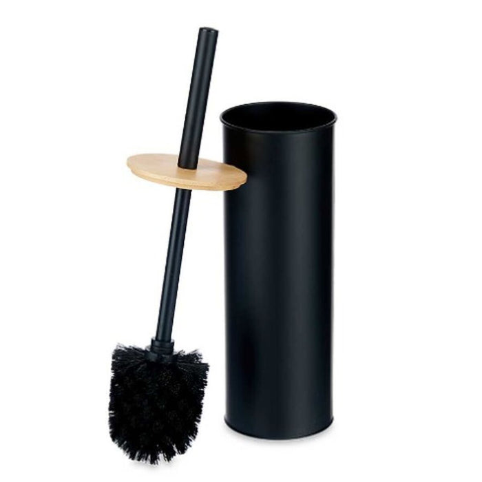 Toilet Brush Black Metal Bamboo Plastic 9,5 X 27 X 9,5 cm (6 Units)