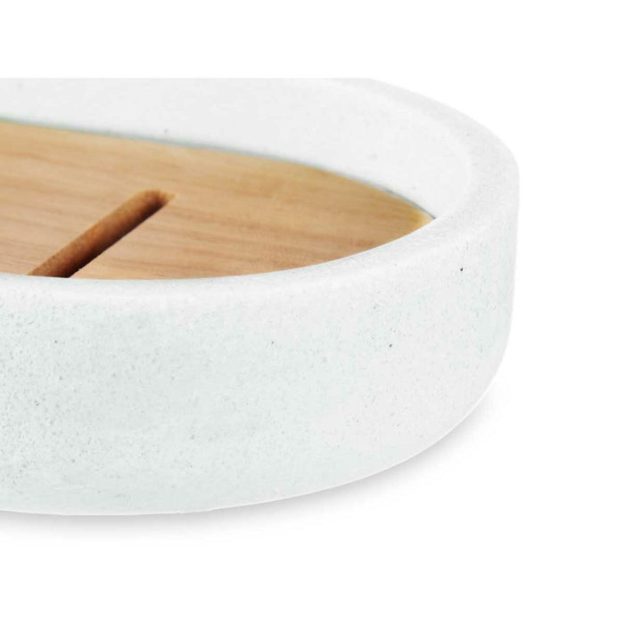 Soap dish White Resin Bamboo 12,5 x 2,5 x 8,5 cm (6 Units)