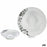 Pasta Dish White Black 23 x 6,5 x 23 cm Porcelain (16 Units)