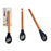 Spoon Black Silicone beech wood 6 x 1,8 x 30,5 cm (48 Units)