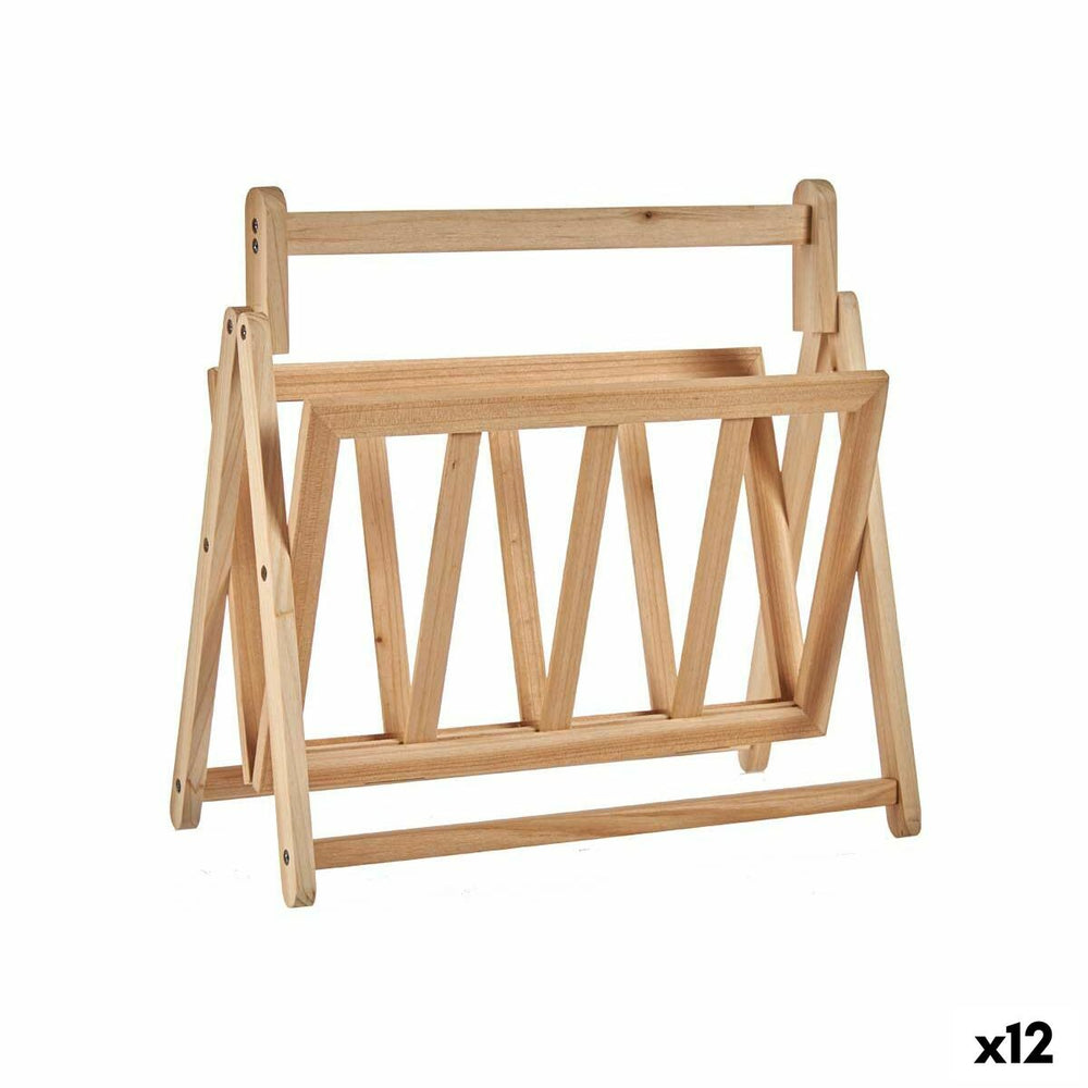 Magazine rack Brown Wood 30 x 37,5 x 36,5 cm (12 Units)