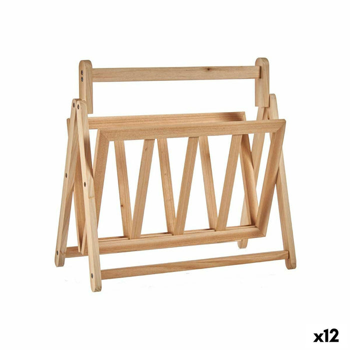 Magazine rack Brown Wood 30 x 37,5 x 36,5 cm (12 Units)