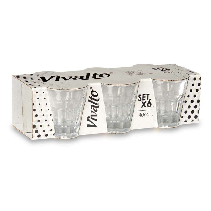 Set of Shot Glasses Glass 24 Units 40 ml