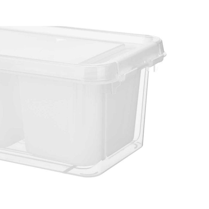 Fridge Organiser White Transparent Plastic 28,2 x 8,8 x 12 cm (12 Units)