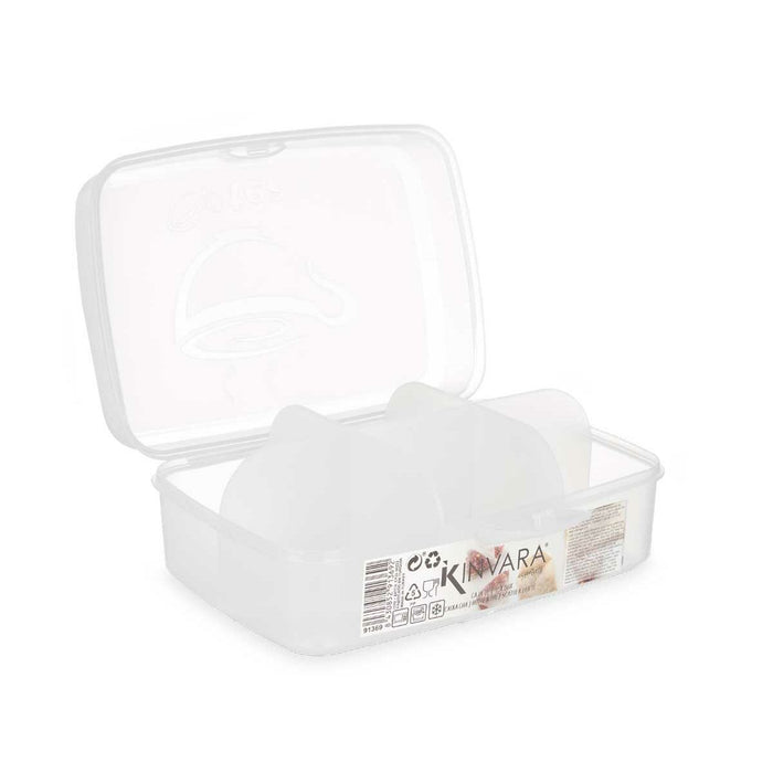 Storage Box with Lid Transparent Plastic 21,5 x 8 x 14,6 cm (12 Units)