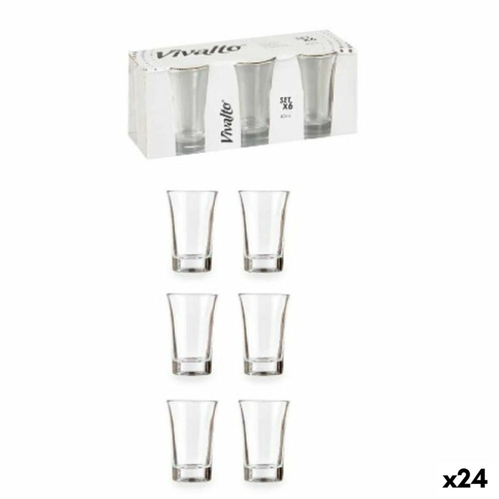 Set of Shot Glasses Glass 40 ml (24 Units)
