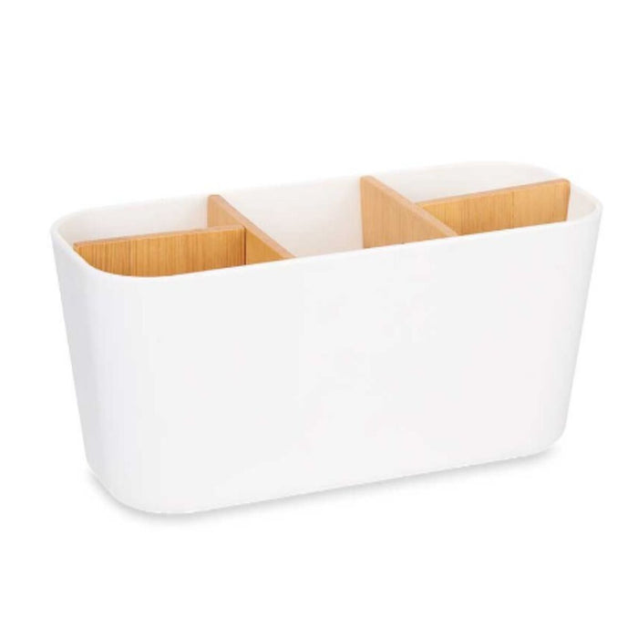 Toothbrush Holder White Bamboo polypropylene 21 x 10 x 9 cm (6 Units)