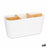 Toothbrush Holder White Bamboo polypropylene 21 x 10 x 9 cm (6 Units)