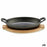 Casserole Dish for Serving Tapas Brown Grey Bamboo Forged steel 22,5 x 4,5 x 12,5 cm (12 Units)
