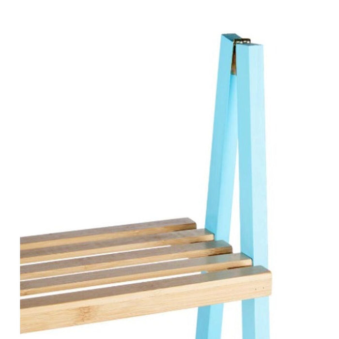 Bathroom Shelves Blue Natural Bamboo Pine 40 x 109,3 x 30 cm