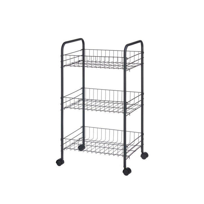 Vegetable trolley Black Metal Plastic 37 x 27 x 63 cm (4 Units)