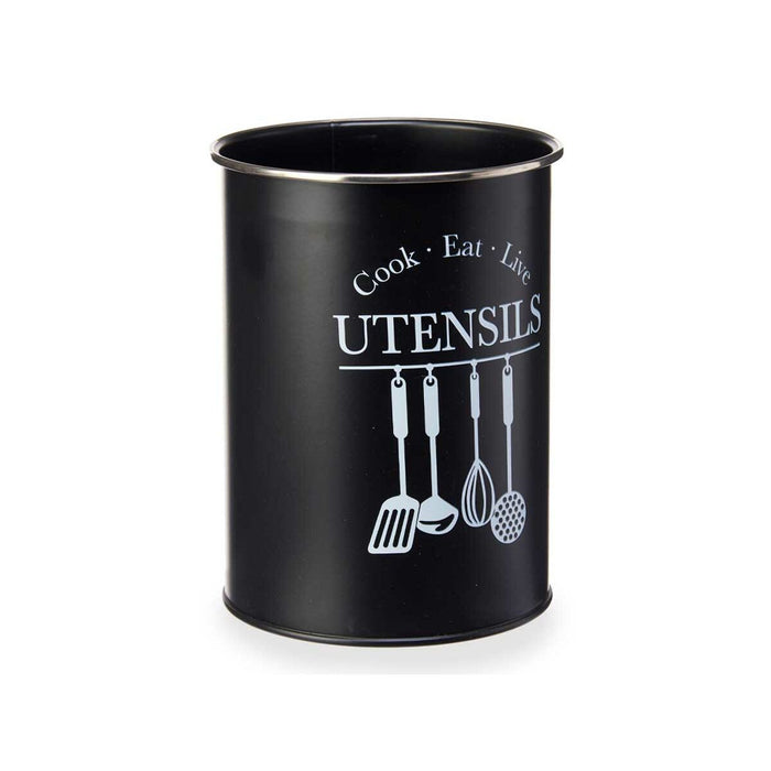 Pot for Kitchen Utensils Metal 13 x 17,2 x 13 cm (6 Units)