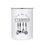 Pot for Kitchen Utensils Metal 13 x 17,5 x 13 cm (6 Units)