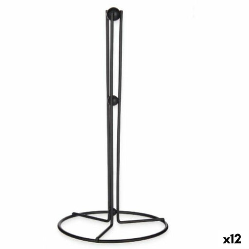 Kitchen Paper holder Black Metal 15,5 x 31,5 x 15,5 cm (12 Units)