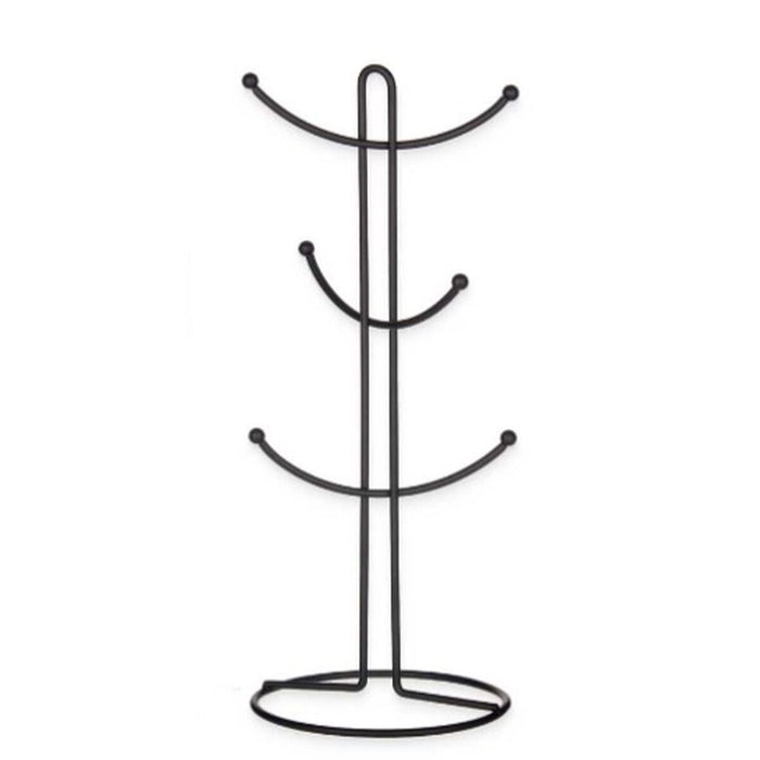 Cup hanger Black Metal 16 x 39 x 16 cm (6 Units)