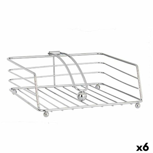 Napkin holder Silver Metal 19 x 7 x 19 cm (6 Units)