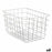 Multi-purpose basket Rectangular Silver Metal 38 x 21 x 26 cm (6 Units)