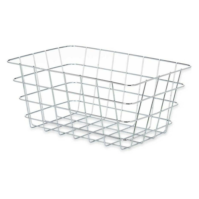 Multi-purpose basket Rectangular Silver Metal 31 x 14 x 21 cm (6 Units)