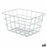 Multi-purpose basket Rectangular Silver Metal 24 x 12,5 x 18,5 cm (6 Units)