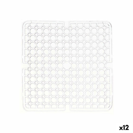 Mat Sink Transparent Plastic 28 x 0,1 x 28 cm (12 Units)