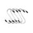 Hook for hanging up Set Silver Metal 7 cm (12 Units)