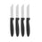 Peeler Knife Set Black Silver Stainless steel Plastic 17,2 cm (12 Units)