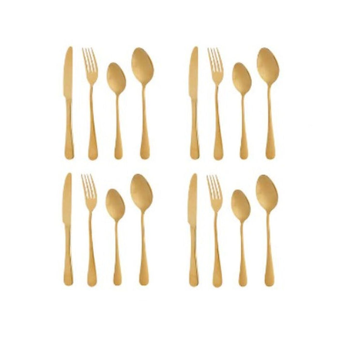 Cutlery Set Golden Stainless steel (6 Units)