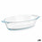 Serving Platter With handles Transparent Borosilicate Glass 700 ml 23,6 x 5,3 x 13 cm (18 Units)