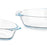 Serving Platter With handles Transparent Borosilicate Glass 700 ml 23,6 x 5,3 x 13 cm (18 Units)