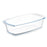 Serving Platter With handles Transparent Borosilicate Glass 1,6 L 27 x 7,2 x 14 cm (12 Units)