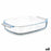 Serving Platter With handles Transparent Borosilicate Glass 3,8 L 38 x 6,5 x 25,4 cm (6 Units)