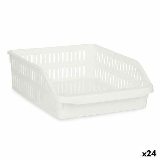 Fridge Organiser White Plastic 26 x 9,3 x 30,5 cm (24 Units)