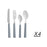 Cutlery Set Grey Silver Stainless steel Plastic (6 Units)