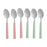 Set of Spoons Green Pink Silver Stainless steel Plastic 18,7 cm (12 Units)