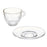 Cup with Plate Transparent Glass 85 ml (6 Units)