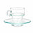 Cup with Plate Transparent Glass 90 ml (6 Units)