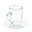 Cup with Plate Transparent Glass 200 ml (6 Units)