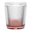 Glass Diamond Red Transparent Glass 300 ml (6 Units)