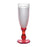 Champagne glass Diamond Red Transparent Glass 185 ml (6 Units)