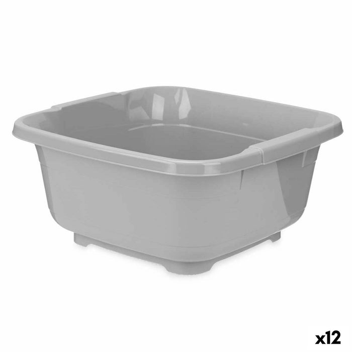 Washing-up Bowl Grey Plastic 11 L (12 Units)