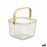 Basket White Wood Metal 24,5 x 18 x 25 cm (6 Units)