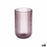 Glass Stripes Pink Crystal 430 ml (6 Units)