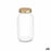 Jar Transparent Golden Metal Glass 950 ml 9 x 18 x 9 cm (12 Units)